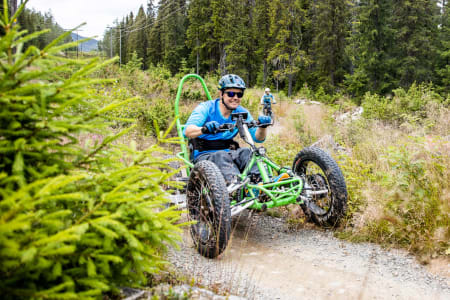 I Gullia i Trysil kan Sigurd Groven få levet ut stisykkeldrømmene. Foto: Anders Fausko