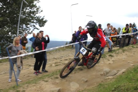 I 2014 var det VM i Hafjell, og det er i stor grad denne løypa som skal brukes til årets mesterskap kommende helg. Det fungerer som både svensk og norsk mesterskap i utfor. Foto: Per Erik Mæhlum/NCF