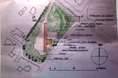 Skissene til Makkenparken er klare, det samme er spadene og dugnadsgjengen, som håper å få ferdig i big jumpene før vinteren kommer. Illustrasjon: Makkenparken