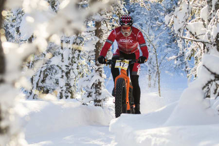 Vidar Mehl skal forsvare seieren på Lygna fra i fjor, da han ble (uoffisiell) norgesmester i fatbike. Dagen etter sykler han Stomperud Vinterritt på Sørum. Foto: