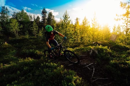 Sykling på Kaupanger skal ikke markedsføres bredt som et reiselivsprodukt men et tilbud til lokale stisyklister. Foto: Bård Basberg