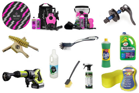 utstyr for å vaske sykkel