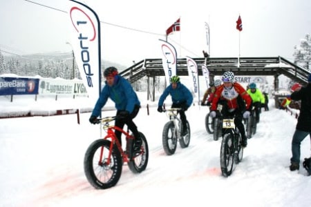 KLART FOR NM: I vinter ble det kjørt fatbikeritt på Lygna, og i januar er rittet tilbake, denne gang med NM-status. Foto: NCF